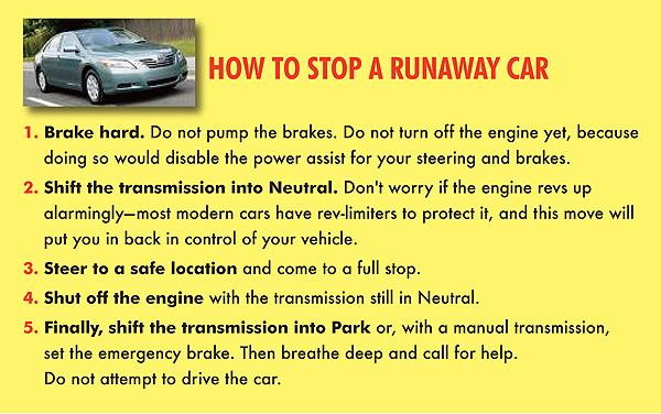 How To Stop a Runaway Car