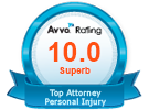 10.0 Avvo Rating Top Attorney Personal Injury Badge